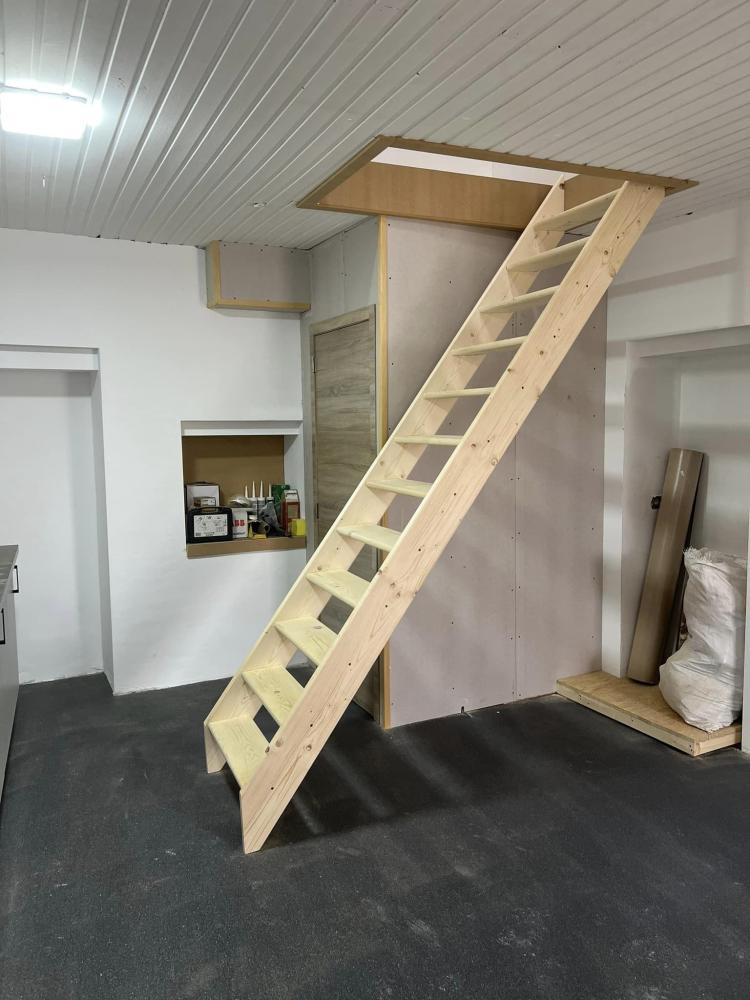 chantier après pose d'escalier